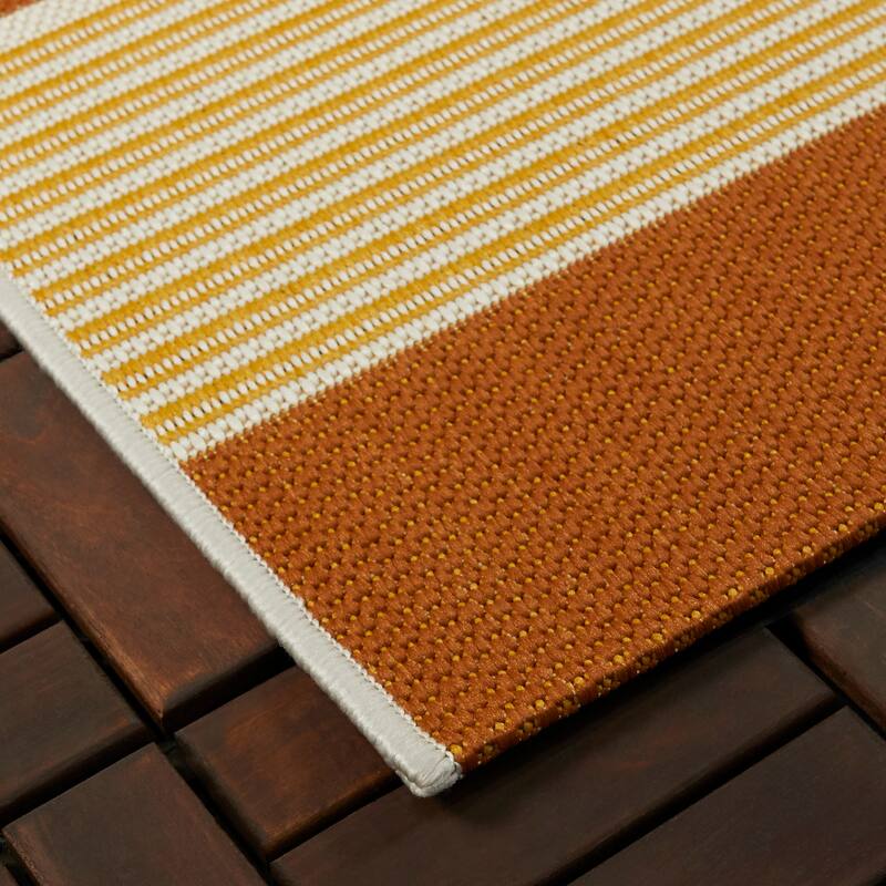 Jonah Striped Transitional Indoor/ Outdoor Area Rug