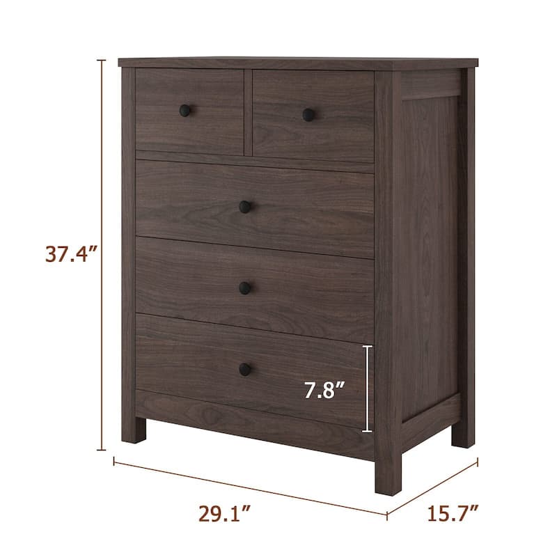 5 Drawer Dresser with Deep Space,Storage Cabinet