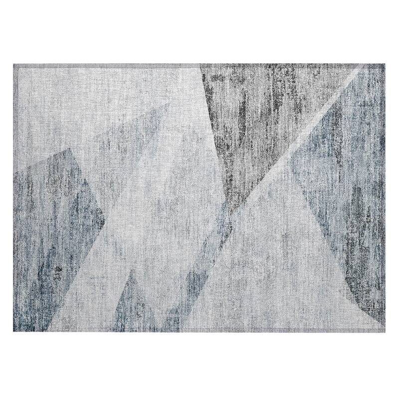 Machine Washable Indoor/ Outdoor Chantille Contemporary Geo Rug