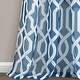 preview thumbnail 7 of 7, Lush Decor Edward Trellis Sheer Window Curtain Panel Pair - 84" x 52"