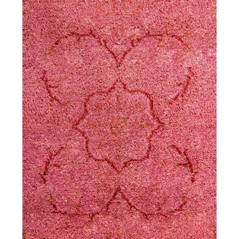 Overdyed One-of-a-Kind Hand-Knotted Area Rug - Pink - 2' 6" x 14' 2"