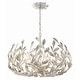 preview thumbnail 1 of 3, Broche 6 Light Antique Silver Chandelier - 27"W x 19"H x 27"D