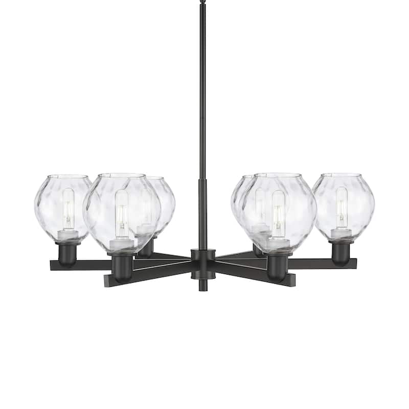 Innovations Lighting 716-6CR-11-36 Waverly Chandelier Waverly 6 Light - Matte Black / Clear