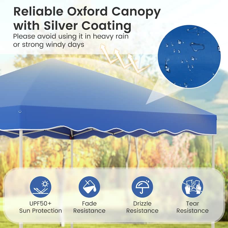 Gymax 10 X 10 FT Pop up Canopy Tent Portable Foldable Patio Shelter w/
