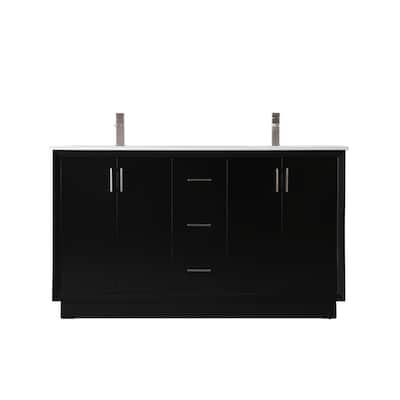 Elegant Lighting VF19660D Hayes 60" Free Standing Double Basin Vanity