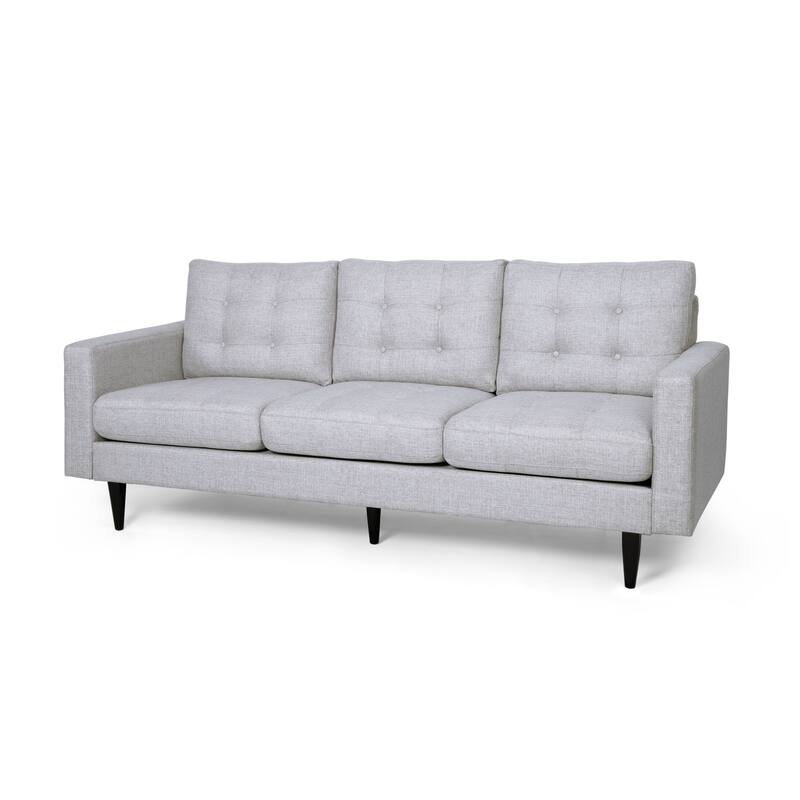 Contemporary Tufted 3-Seater Sofa with Square Arms