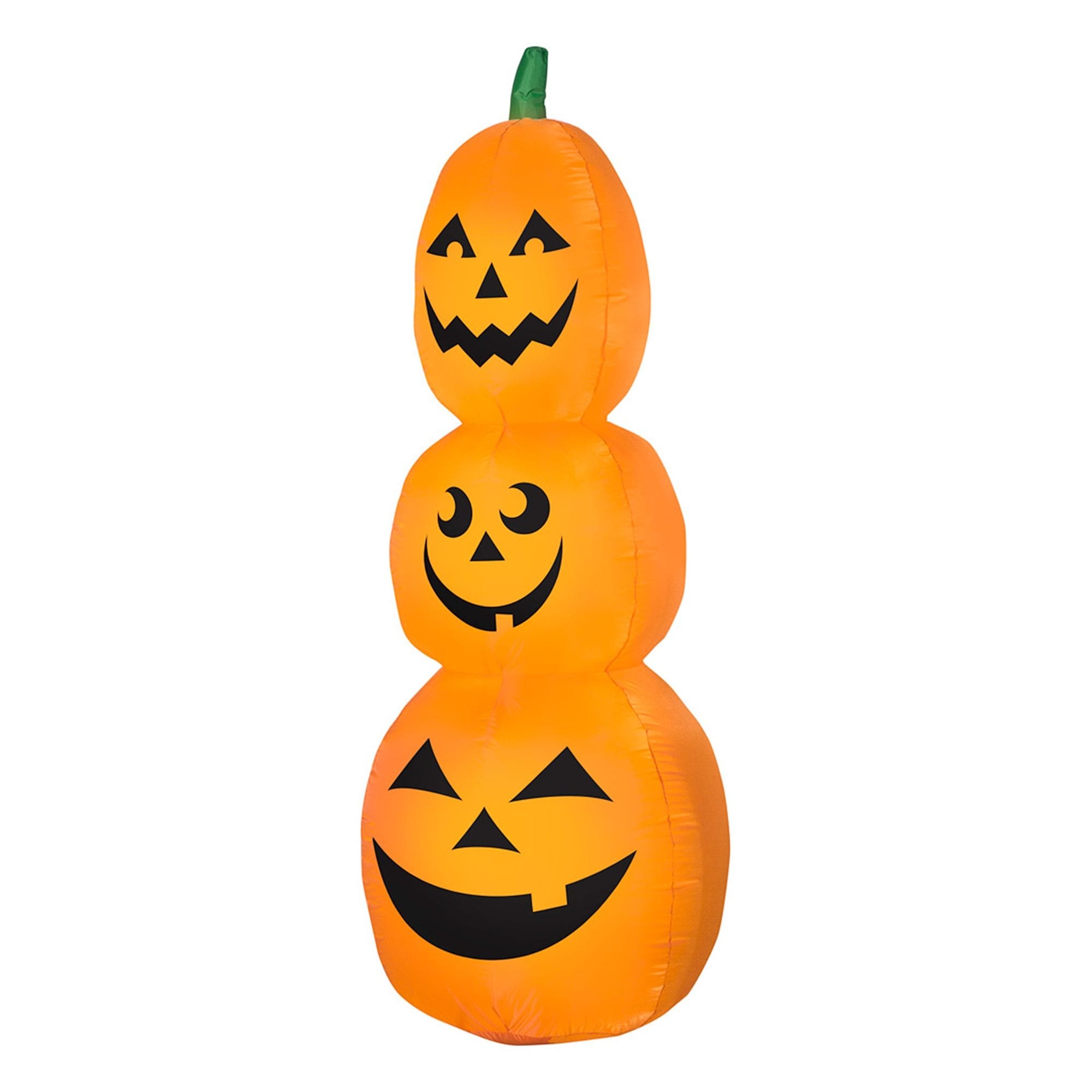 Shop 7 Orange And Black Stacked Pumpkins Inflatable Outdoor