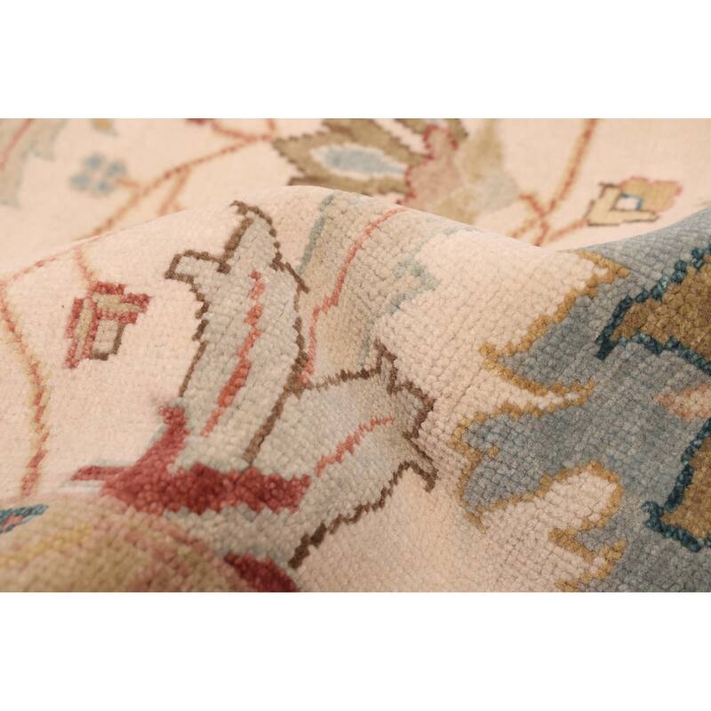 ECARPETGALLERY Hand-knotted Jules Serapi Ivory Wool Rug - 7'11 x 10'1