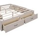 preview thumbnail 12 of 11, Queen Size Platform Bed Frame with 6 Drawers, Storage Bed Frame Wooden Slats Support-No Box Spring Needed- Antique White
