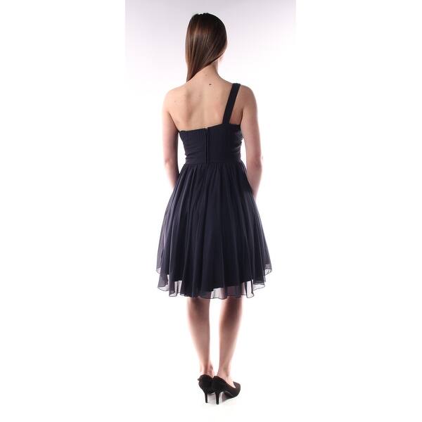 Shop City Studio Navy Sleeveless Knee Length Fit Flare Dress