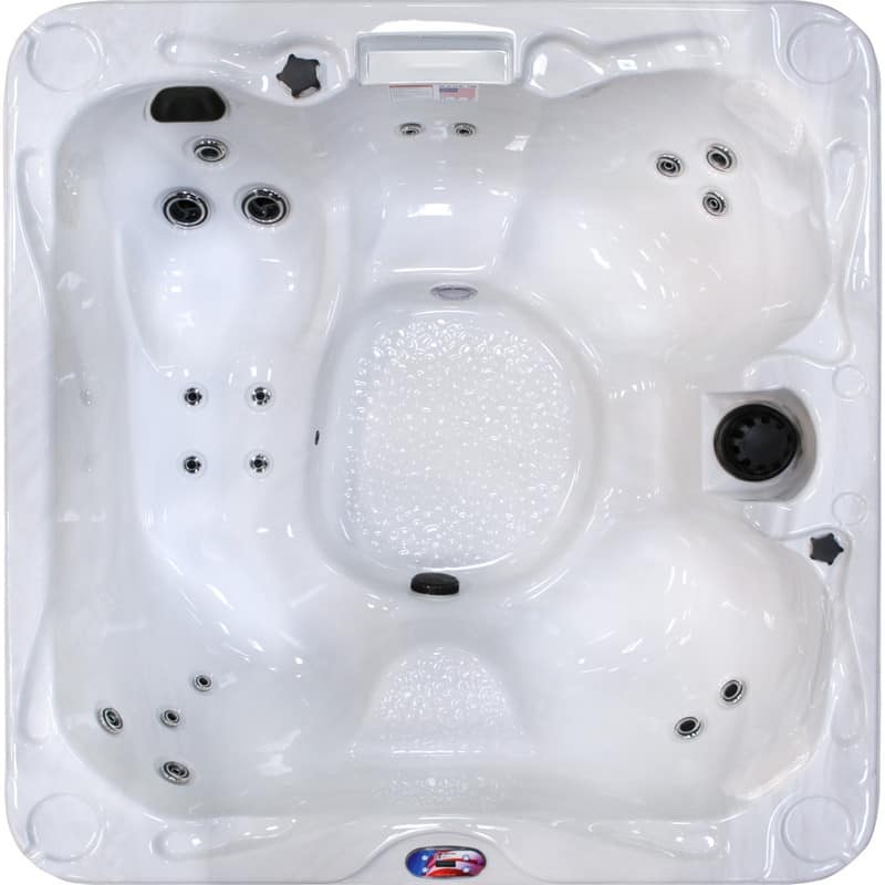 Dual Voltage 6-Person 18-Jet 110v-240v Plug and Play Acrylic Lounger Standard Hot Tub with Ozonator and Titanium Heater