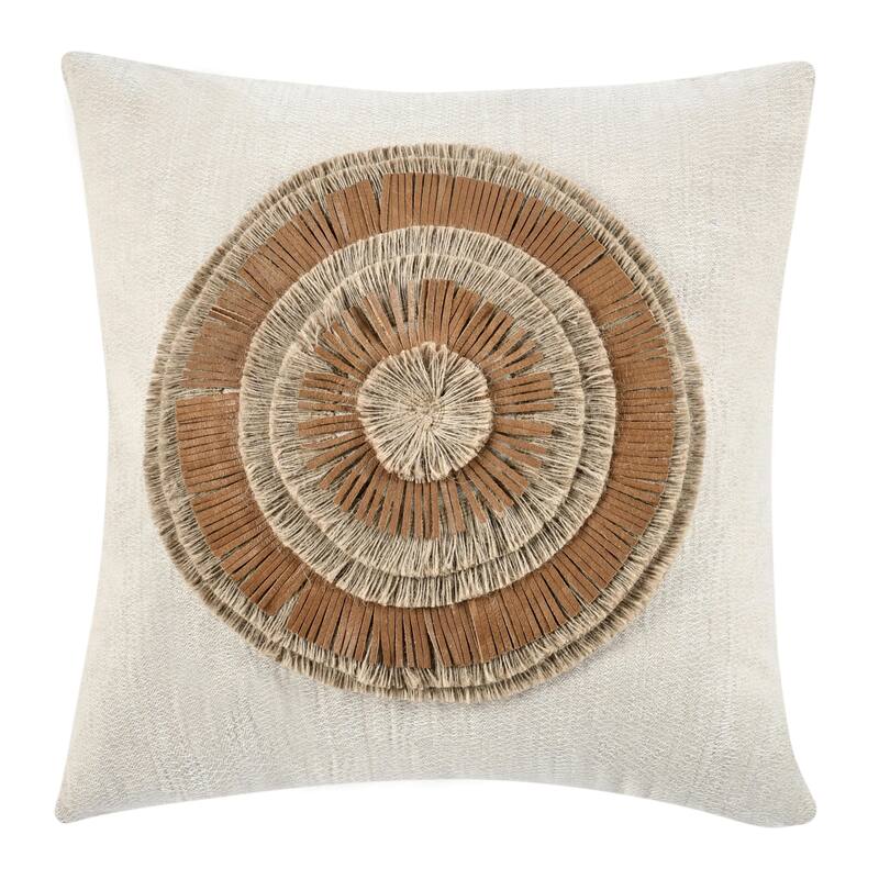 Villa by Classic Home Pueblo 22" Chestnut Cotton Throw Pillow