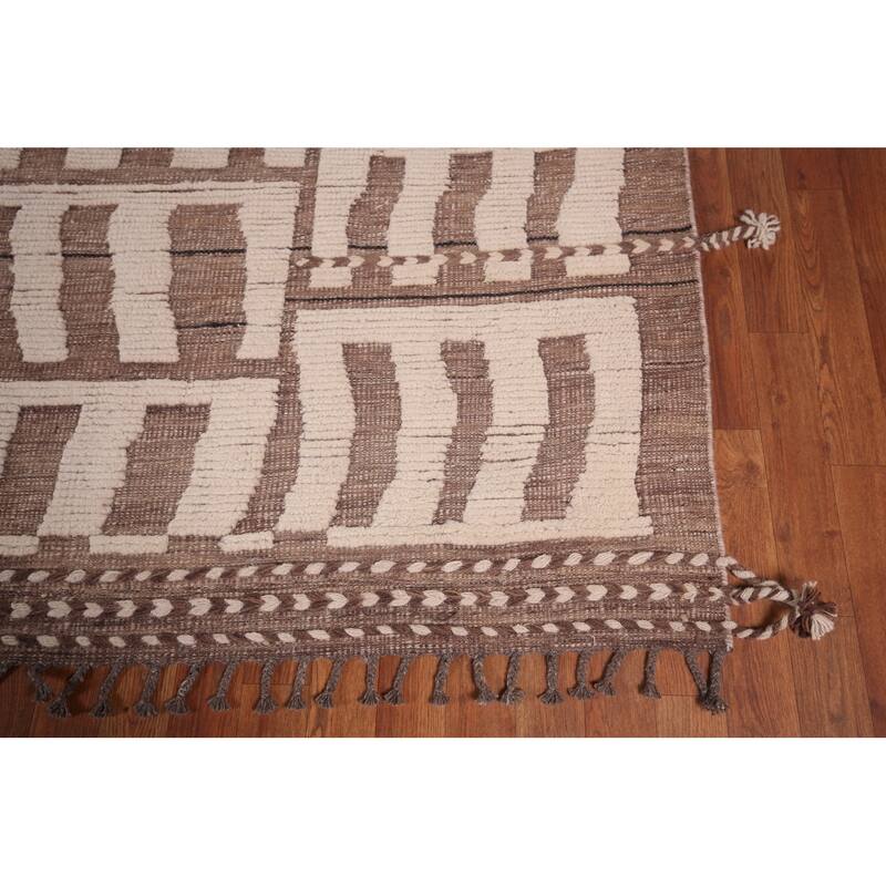 Moroccan Oriental Large Area Rug Handmade Wool Carpet - 11'8"x 16'2"