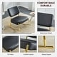 preview thumbnail 33 of 44, Roomfitters Teddy Suede Rocking Chair with Gold Legs, Cushioned Modern Accent Chair for Living Room or Office