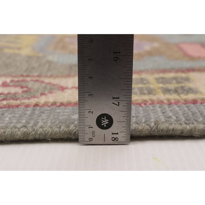 ECARPETGALLERY Hand-knotted Modern Oushak Grey Wool Rug - 8'9 x 11'11