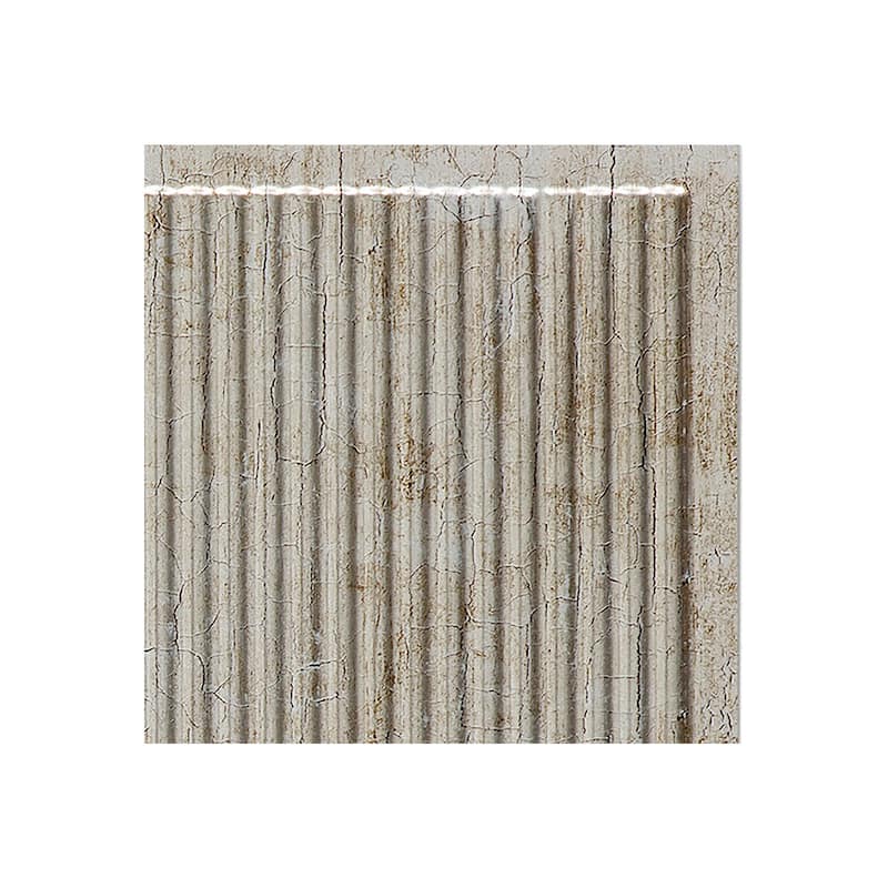 FASÄDE Rib Decorative Vinyl Backsplash Panel - 6x6 Inch Sample - Vintage Metal