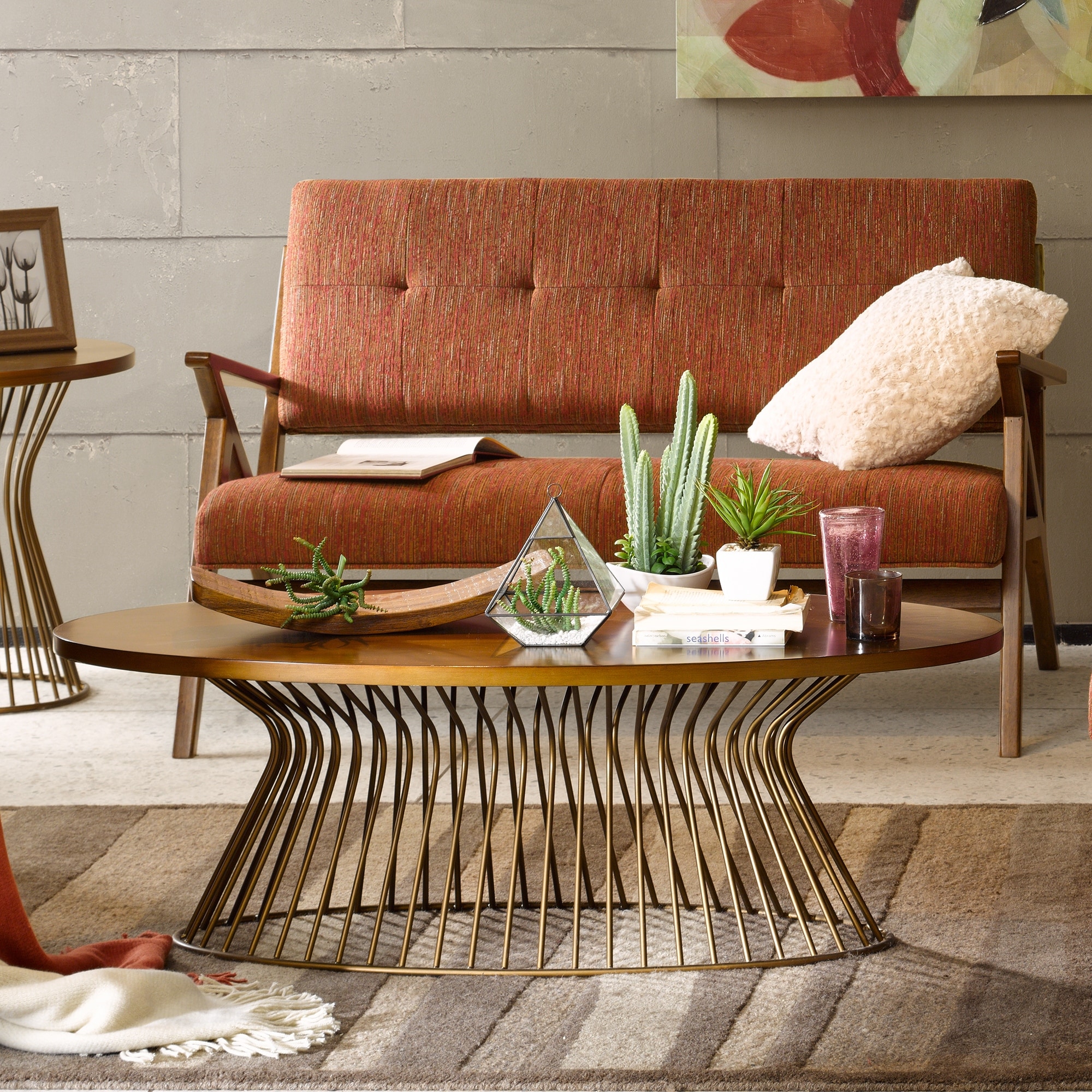 Carson carrington telsiai brown triangle wood coffee shop table