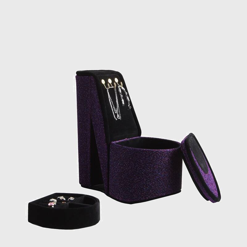 High Heel Shoe Design Jewelry Box with Hooks