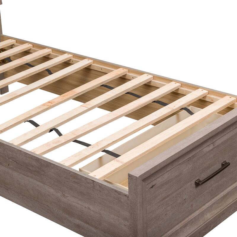 Horizons Graystone Twin Size Storage Bed