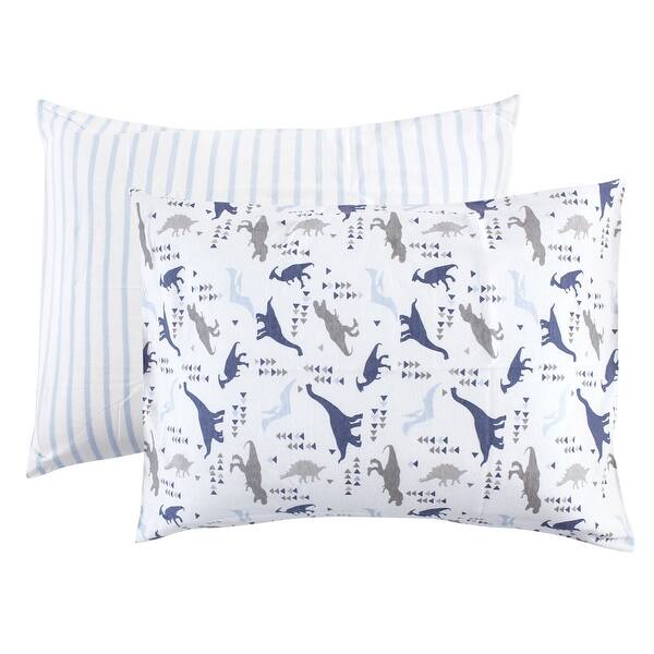 slide 1 of 1, Touched by Nature Baby Boy Organic Cotton Toddler Pillowcase, Dino, One Size - Dino