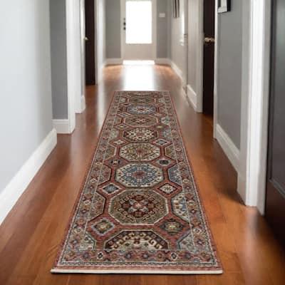 HomeRootsMedallion Bohemian Runner Area Rug