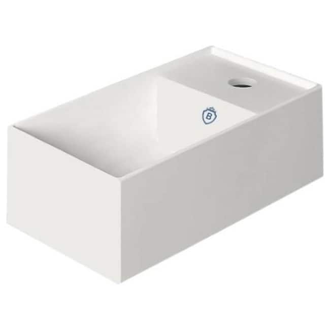 Whitehaus Britannia Rectangular Wall Mount Basin with Right Single