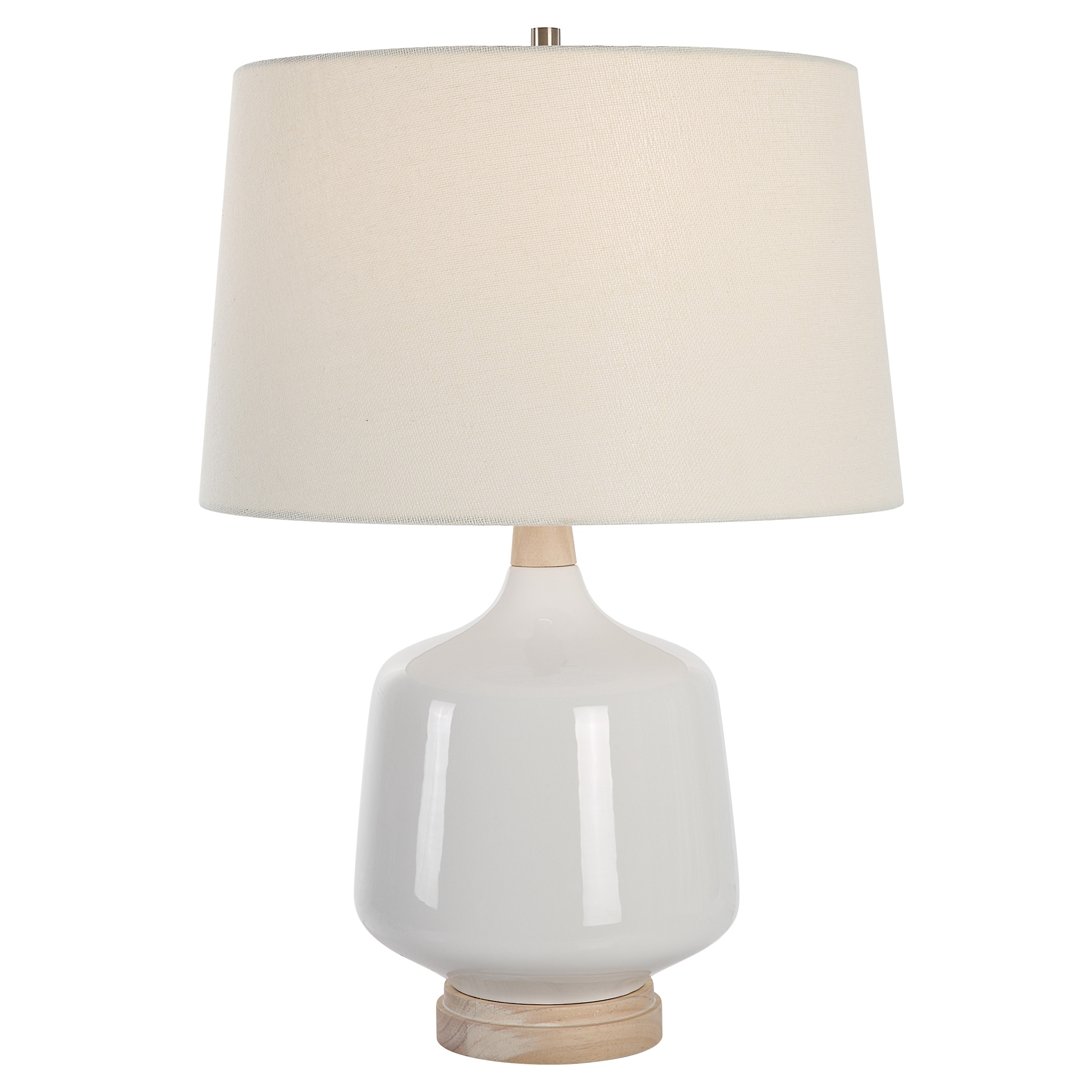 Uttermost Opal Gloss White Table Lamp - 25