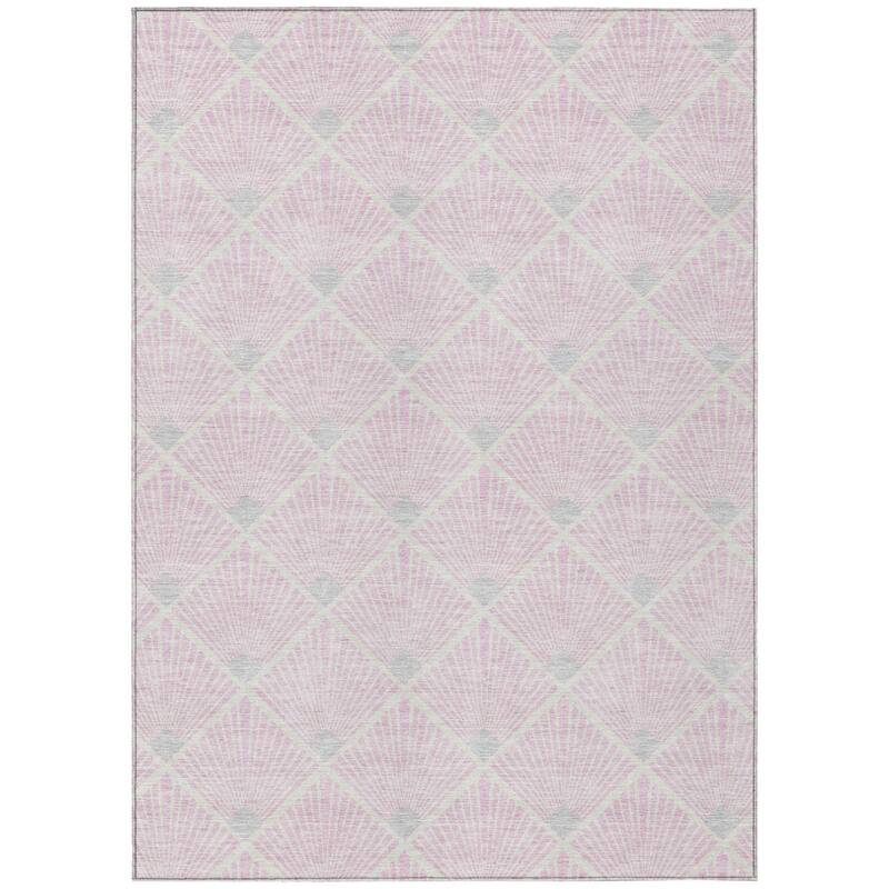 HomeRoots Geometric Transitional Rectangle Outdoor Rug