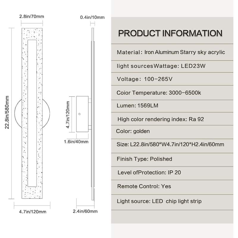 Led bedroom light gold wall light aluminum, metal hallway light