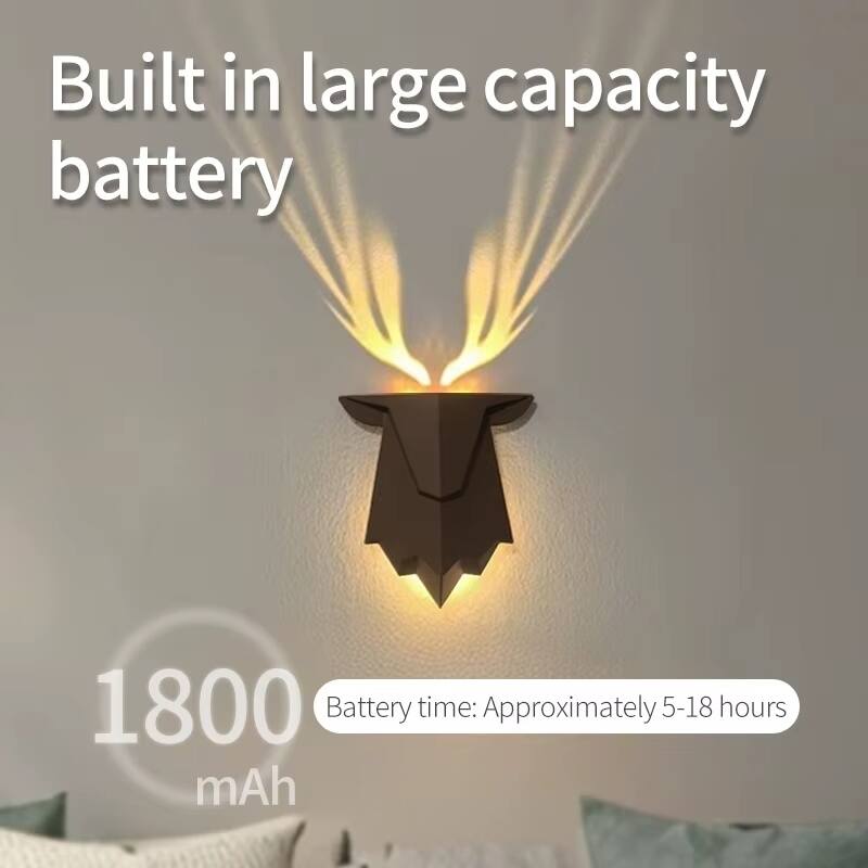 Rechargeable 3D Reeindeer Antler Wall Lamp