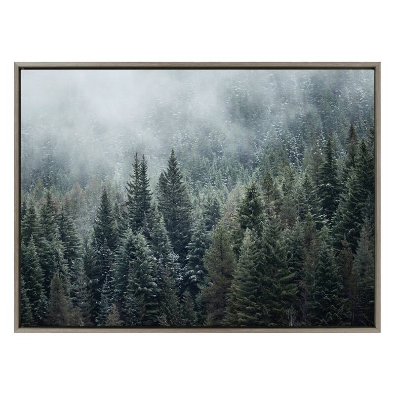 Kate and Laurel Sylvie Evergreen Dream 2 Framed Canvas by Emiko and Mark Franzen