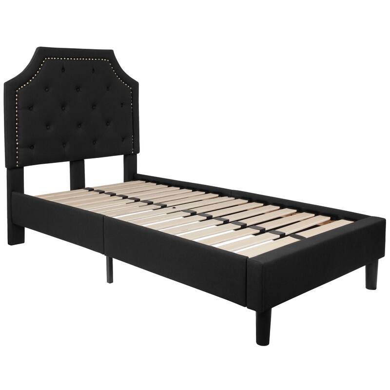 Arched Tufted Upholstered Platform Bed