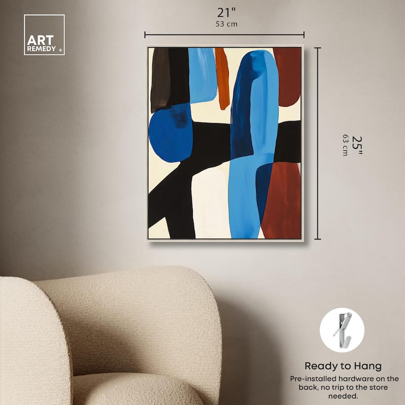 Cobalt Collision Canvas by Art Remedy