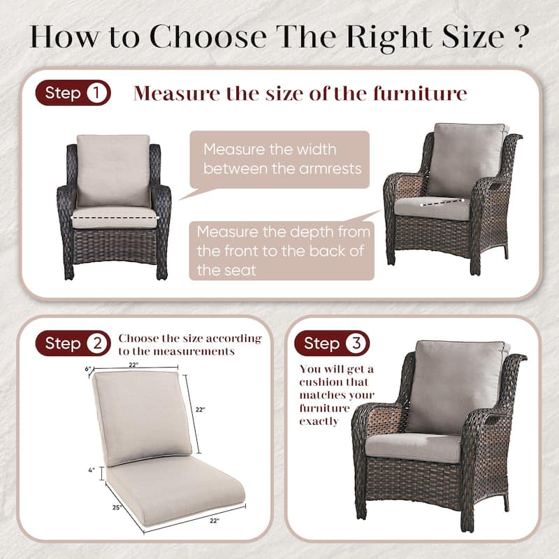 Outdoor Deep Seat Cushion 22 x 25 inch