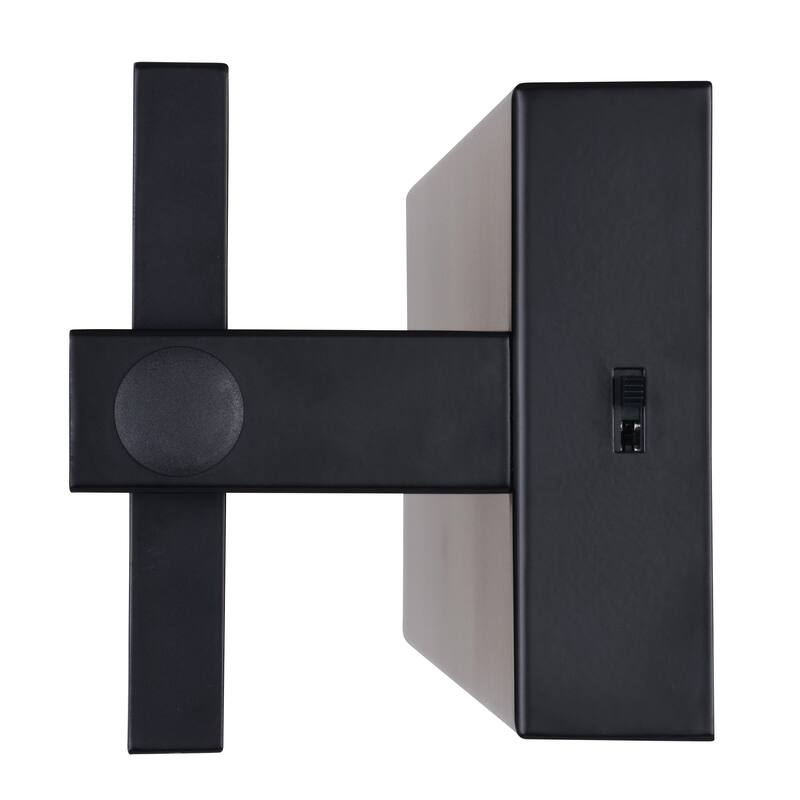 Fremont 1-Light 27 inch Wide Matte Black Bathroom Vanity Lighting Fixture, Adjustable Angle Frosted Shade, LED, Full Backplate