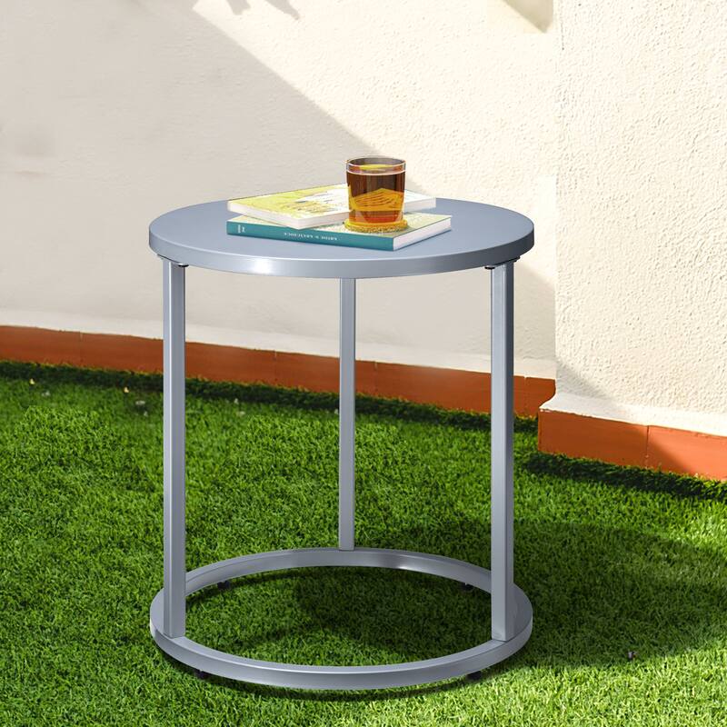 VredHom Patio Outdoor Metal Side Table