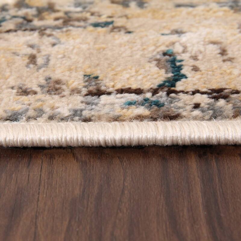 Superior Basilio Distressed Medallion Border Indoor Runner or Area Rug