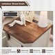 preview thumbnail 7 of 5, 18" Farmhouse Nightstand with Charging Station, End Table,Side Table