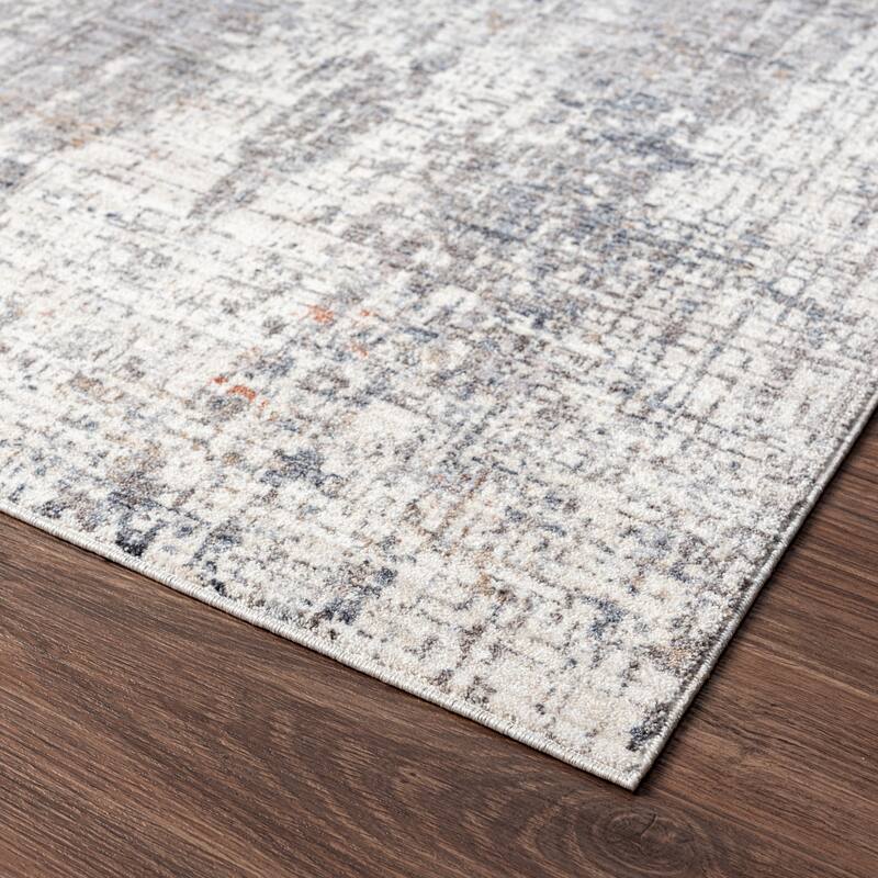 Granite Greys Abstract Area Rug
