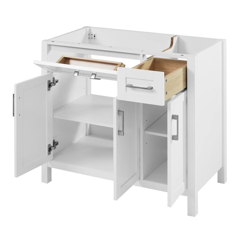 36 inch MDF Freestanding Bathroom Vanity without Top with Soft-Close Drawer