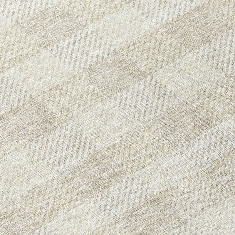 Machine Washable Indoor/ Outdoor Chantille Plaid Stripe Rug