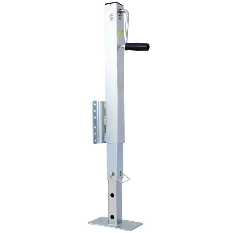 Heavy Duty Trailer Jack, Fixed Mount Jack w/Drop Leg, 28.6 in. of Lift, Max Load 2,500 Lbs