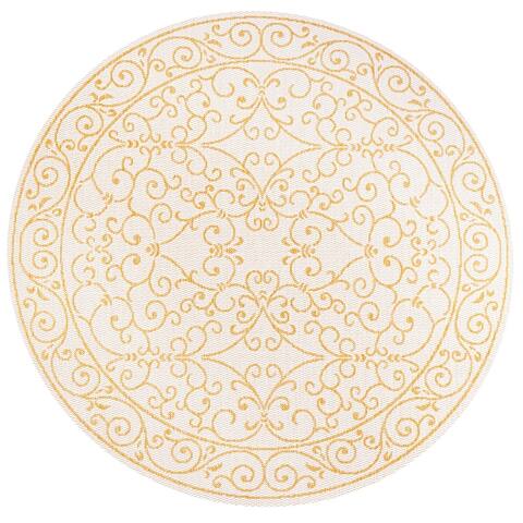 JONATHAN Y Madrid Vintage Filigree Textured Weave Indoor/Outdoor Area Rug