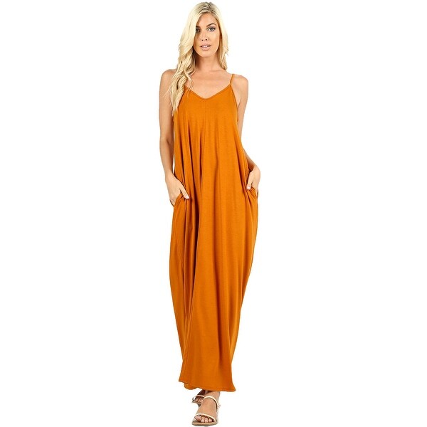 yellow maxi dress with pockets