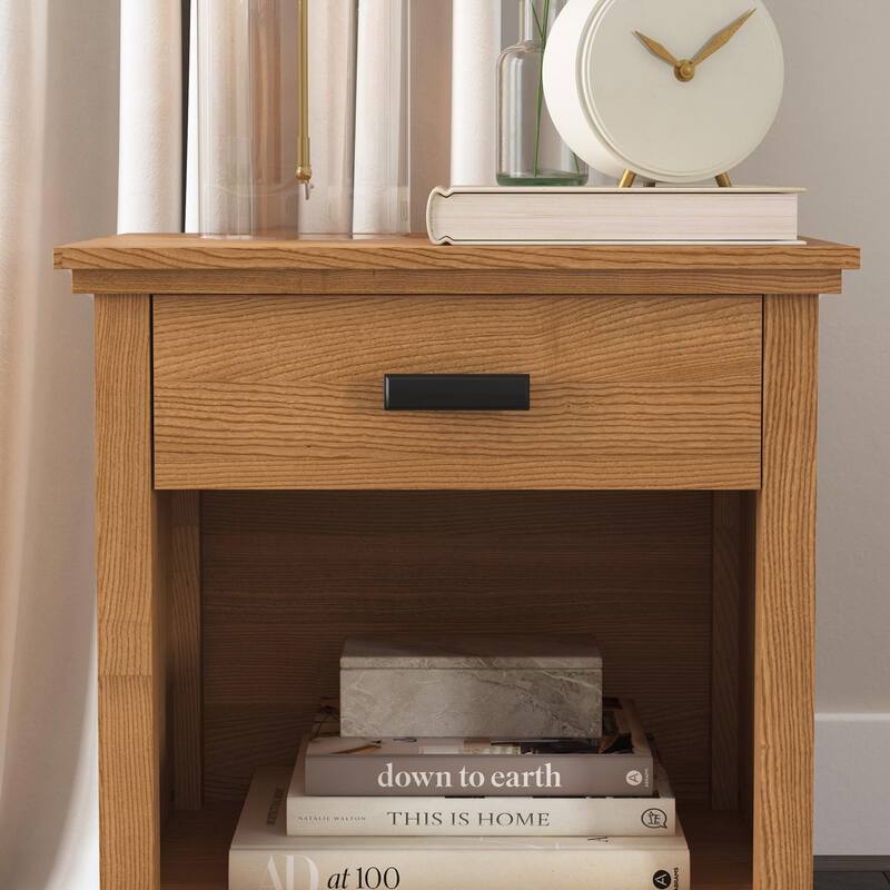 Oak Park Brown Wood Queen Bed, Nightstand and Dresser