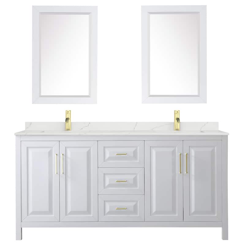 Wyndham Collection WCV252572D-QTZ-UNSM24 Daria 72" Free Standing