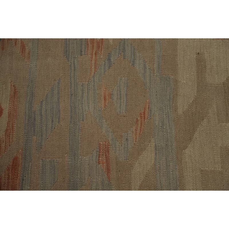 Hand Woven Oriental 100% Wool Carpet Southwestern Modern Oranges & Rust Kilim Area Rug - 7' 10'' X 4' 9''