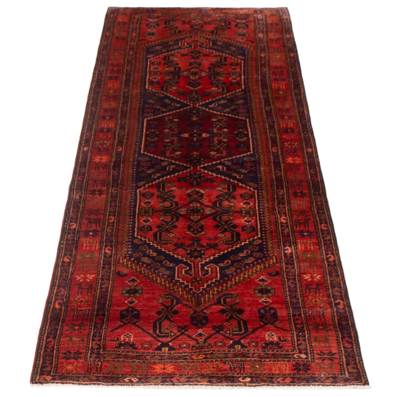 ECARPETGALLERY Hand-knotted Anadol Red Wool Rug - 3'8 x 10'5