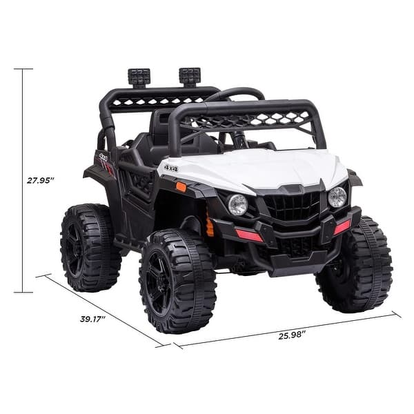 dimension image slide 1 of 3, 12V Kids Ride On Car Toddler Battery Powered Electric Truck Remote Control