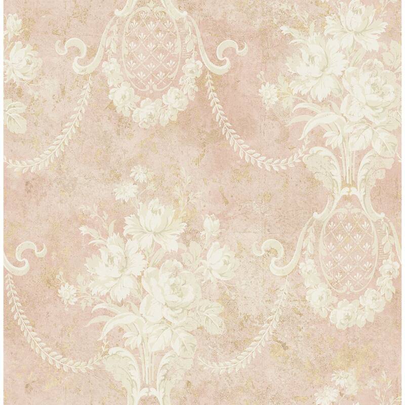 Vintage Floral Bouquet - 33'L x 20.5"W - Soft Pink